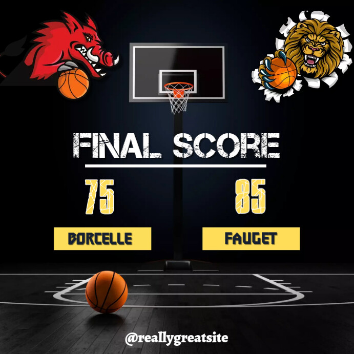 Copy of Final Score Basketball | PosterMyWall