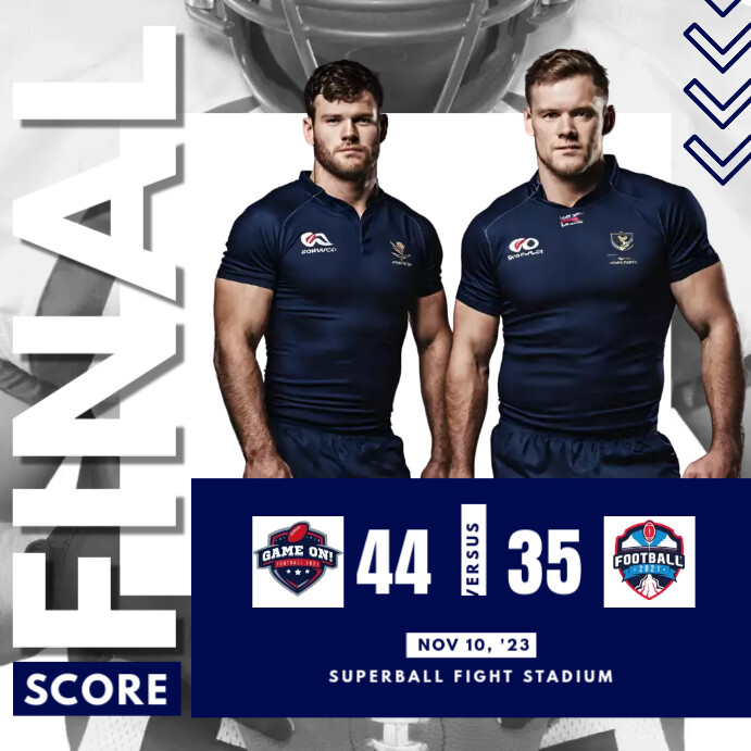 Final score football match Template | PosterMyWall