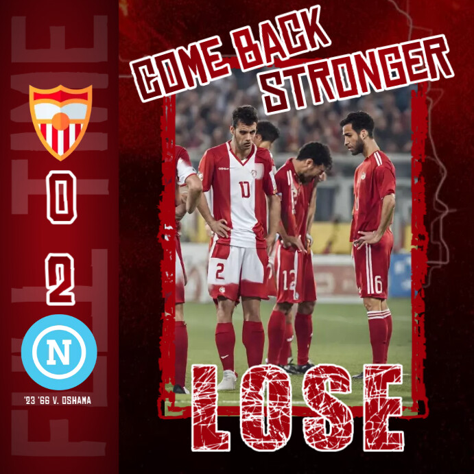 Final score Lose design template | PosterMyWall