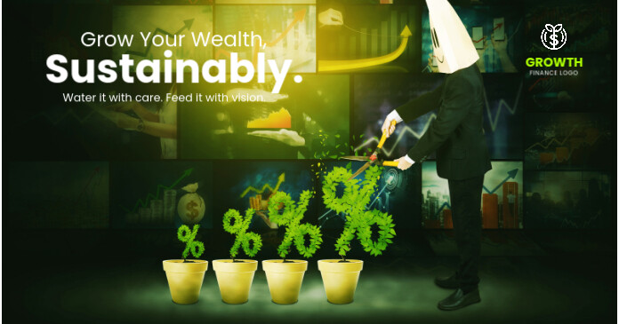 Finance and investment Facebook Gedeelde Prent template