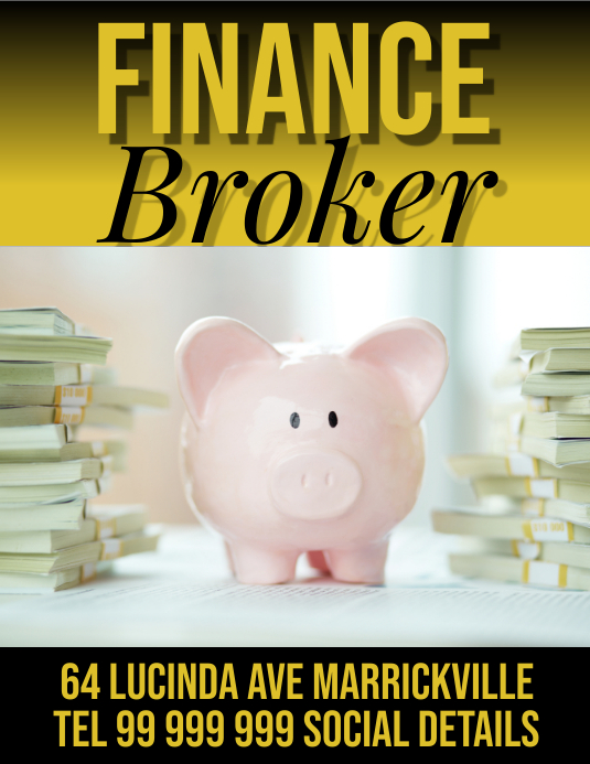 finance broker Flyer (US Letter) template