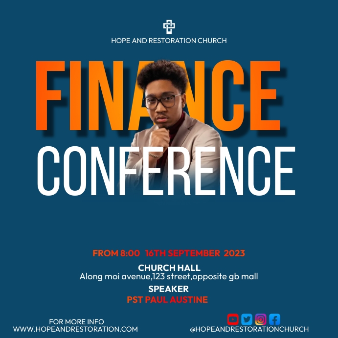 Plantilla de finance conference | PosterMyWall