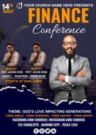 finance conference A6 template