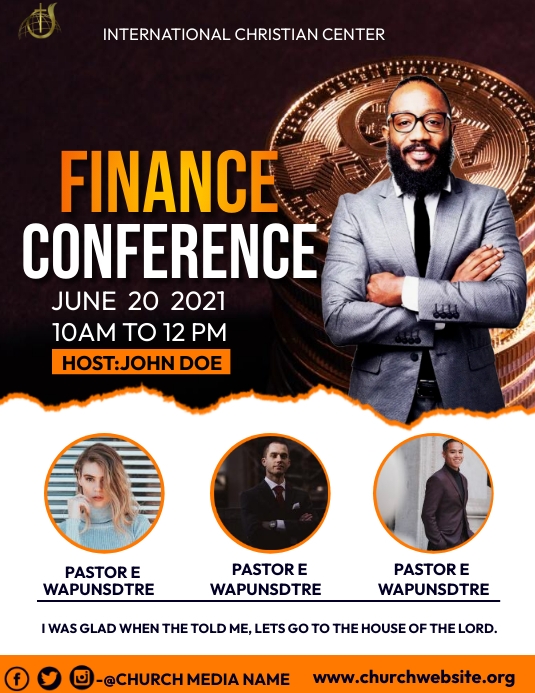 finance conference Template PosterMyWall