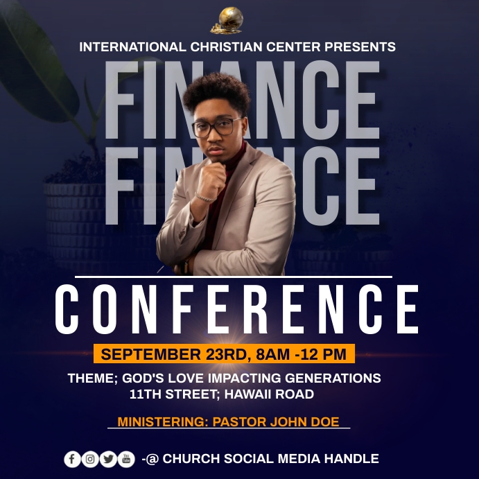 finance conference Template | PosterMyWall