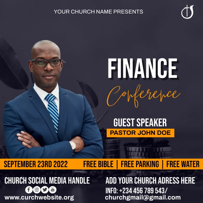 finance conference Instagram Post template