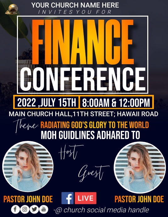 finance conference Flyer (US Letter) template