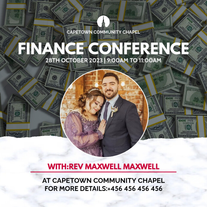 Finance conference  flyer template (2) Instagram Post