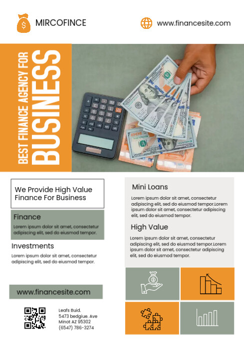 Financing Design FINANCE Template | PosterMyWall