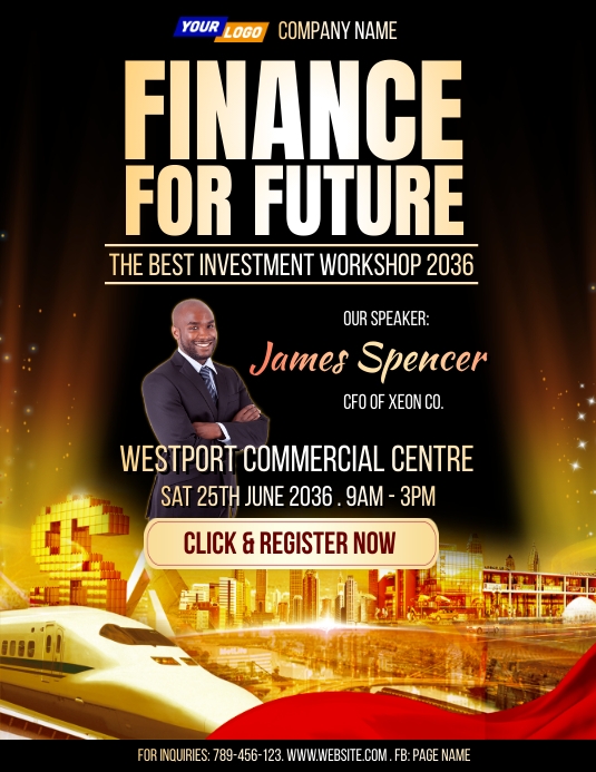 Seminar Event Program Example Finance Seminar Event Flyer Design Template | PosterMyWall