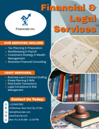 Financial & Legal Services Flyer (format US Letter) template