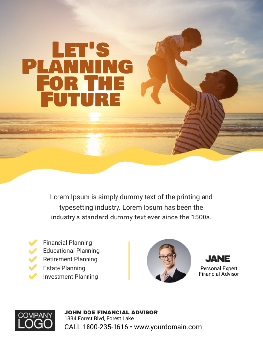 Financial Advisor Flyer Poster Template PosterMyWall