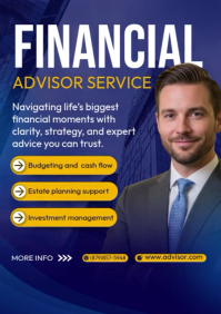 Financial Advisor Service A4 template