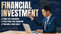 Financial Investment Business Video YouTube Thumbnail template