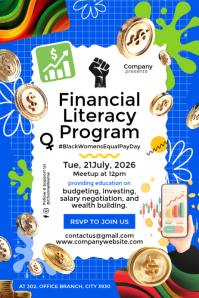 Wit Financial Literacy Program Плакат Template