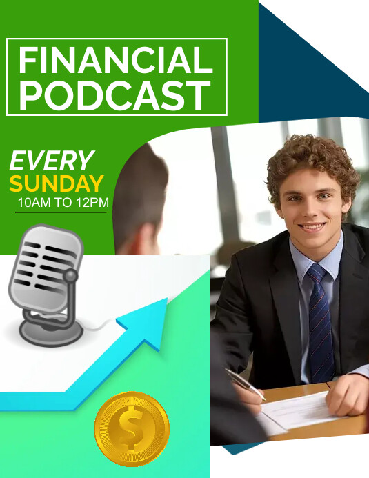 Financial podcast flyer template PosterMyWall Financial podcast flyer template PosterMyWall
