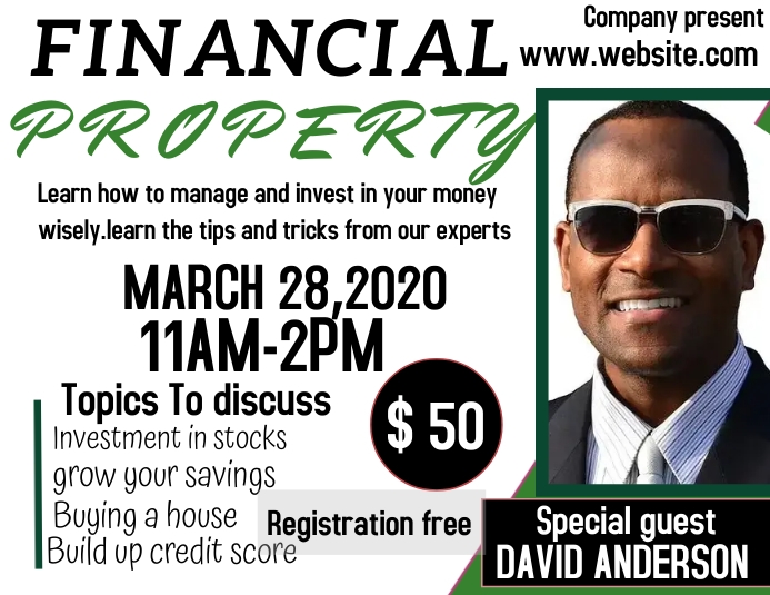 FINANCIAL PROPERTY template Flyer (US Letter)