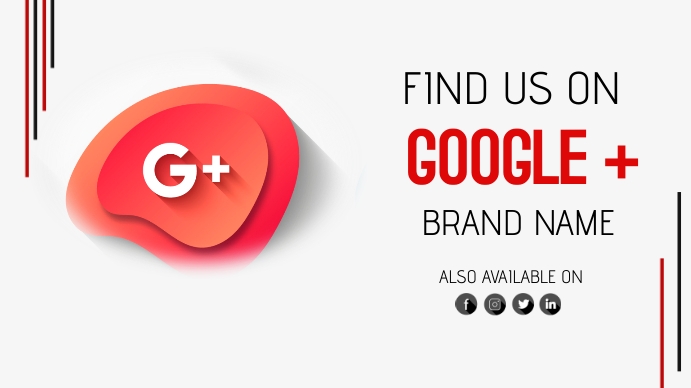 Find Us On Google Digital Display (16:9) template