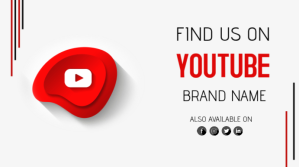 Find Us On YouTube Design Digitalt display (16:9) template