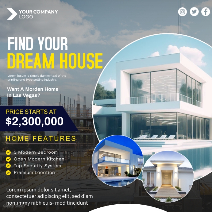 Find Your Dream House Template PosterMyWall Find Your Dream House Template PosterMyWall