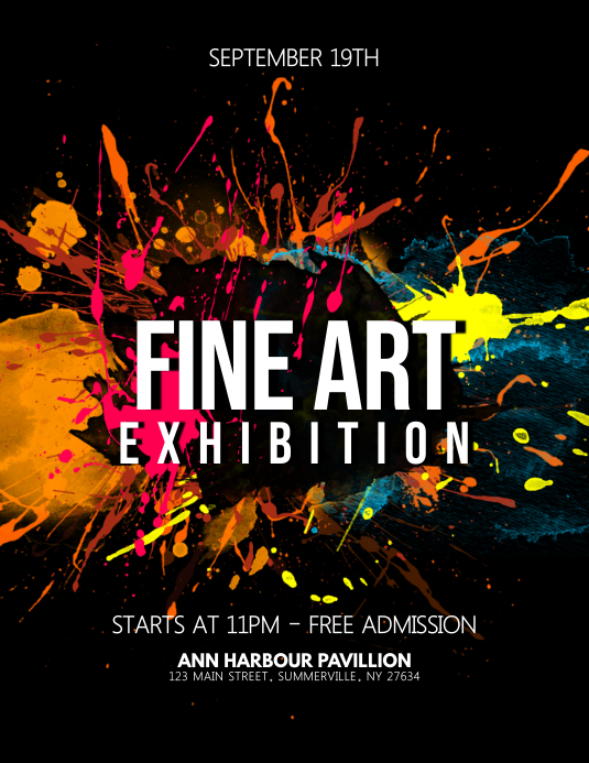 Fine Art Exhibition Flyer Template PosterMyWall