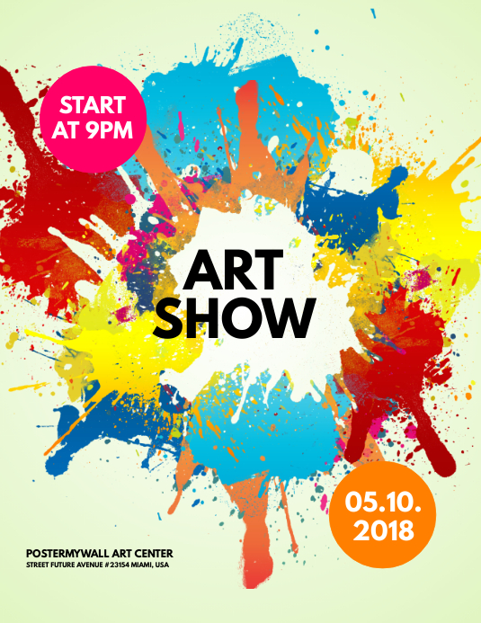 Art Show Flyer Template PosterMyWall