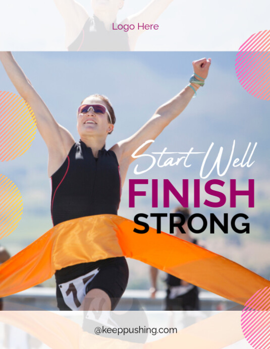 Finish Strong Flyer (US Letter) template