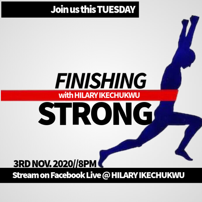 Finish strong poster template Instagram 帖子