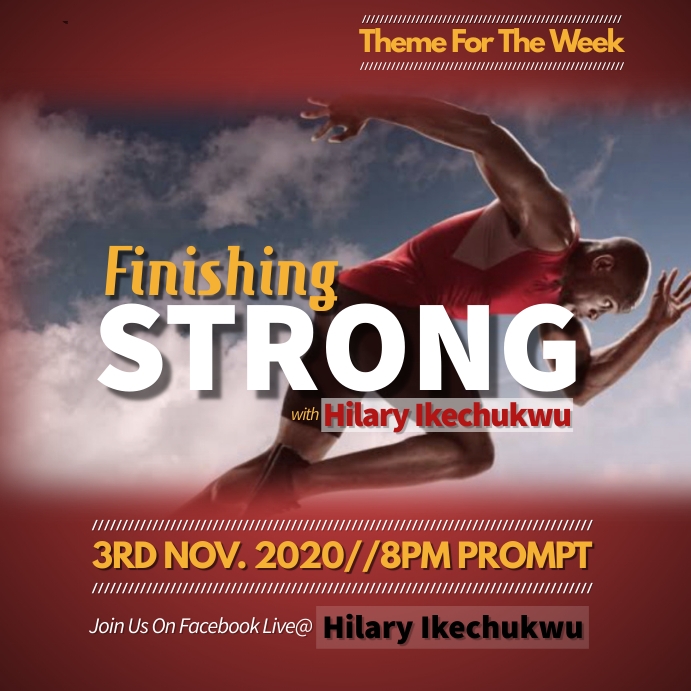 Finishing strong church template | PosterMyWall