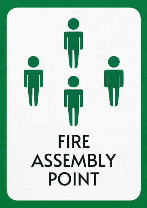 Fire assembly point signage Template | PosterMyWall