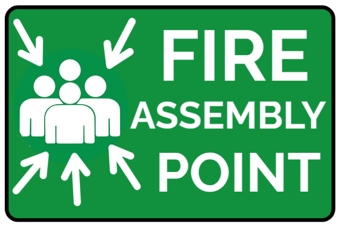 Fire Point Rack Signage Fire Assembly Point Signage Poster Template | PosterMyWall