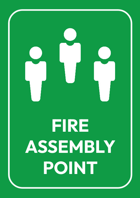 Fire Assembly Point Sign Download Fire assembly point signs Template | PosterMyWall