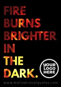 Fire Burns Brighter In the Dark video flyer A4 template