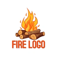 Fire-company-business-risk-alart-wood- Logo template