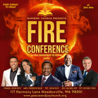Fire Conference church flyer Template | PosterMyWall