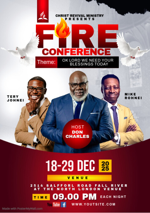 FIRE CONFERENCE Template | PosterMyWall