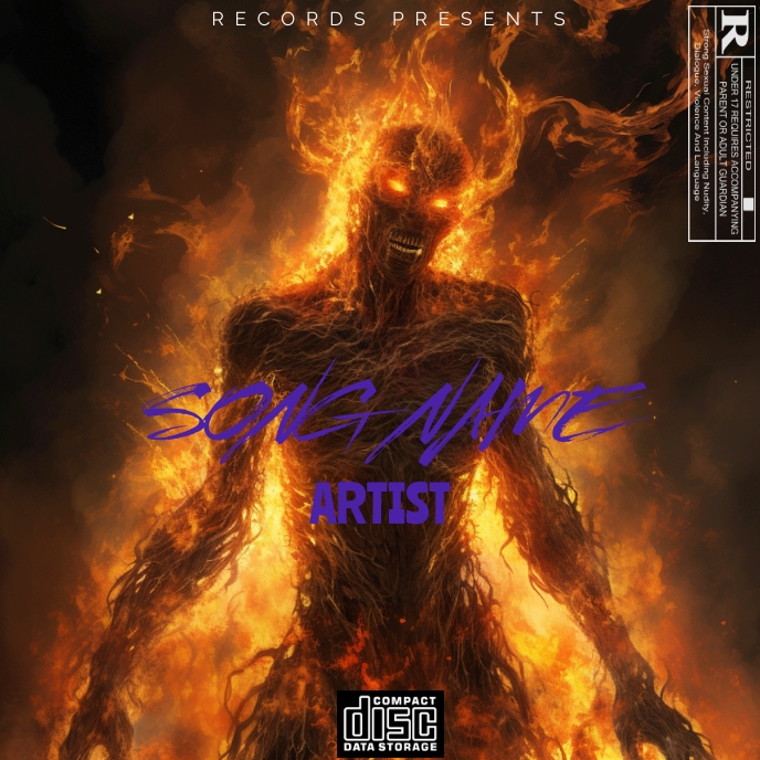 fire Album Cover template