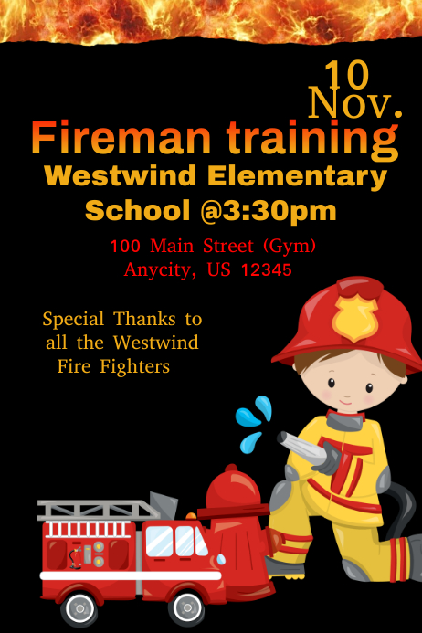 Fire Drill Template PosterMyWall