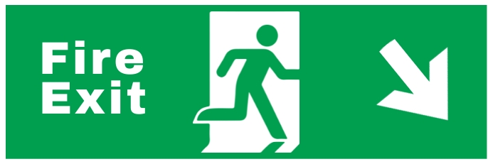 Fire Exit Sign Template PosterMyWall