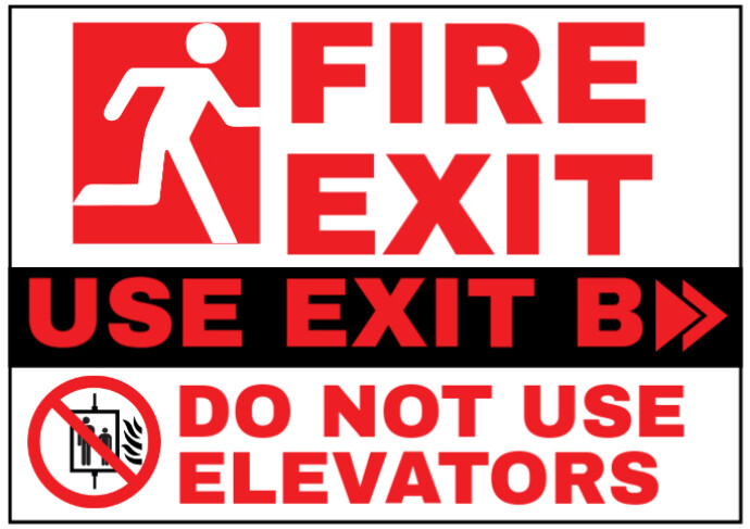 Fire Exit Signage Template A2