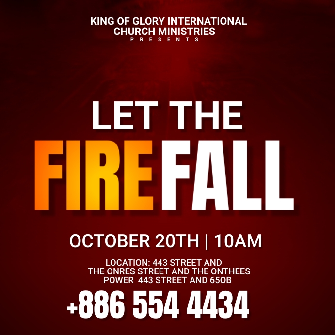 fire fall Publicação no Instagram template