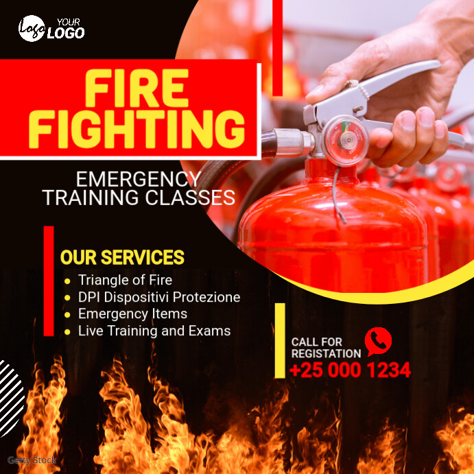 Copy of Fire Fighting Training Template | PosterMyWall