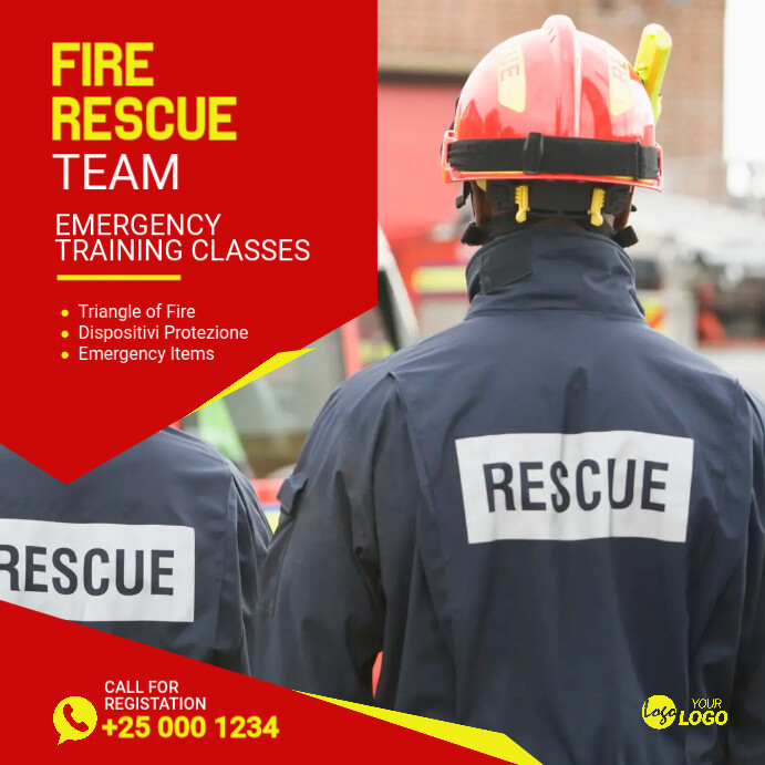 Fire Fighting Training Template | PosterMyWall