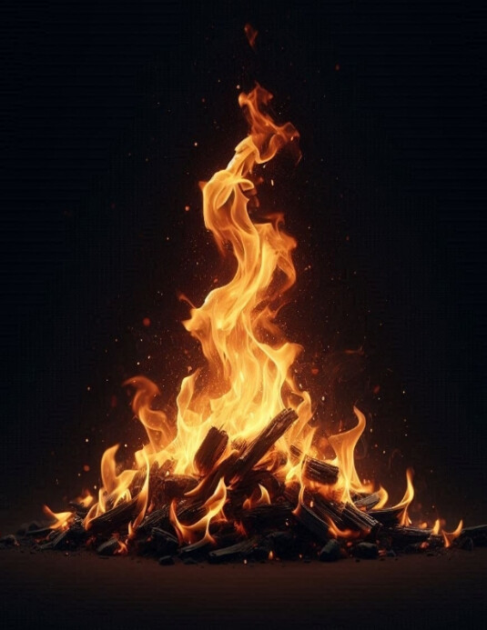 Fire flame bonfire Template | PosterMyWall