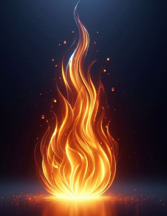 Fire flame design template Flyer (US Letter)