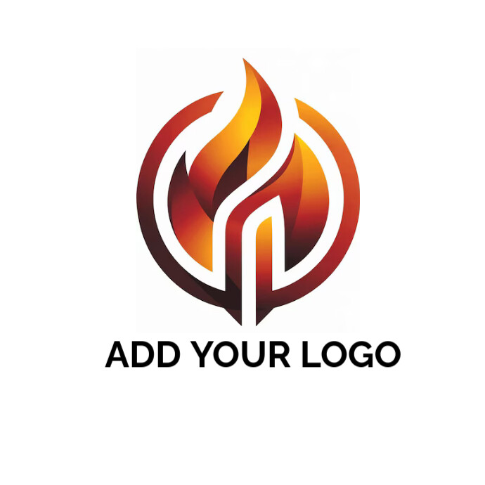 Fire Color Logo White Fire-flame- Logo Logos Template | PosterMyWall