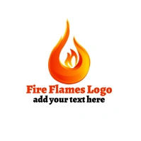 Fire flames logo template