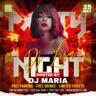 Fire Night Party Instagram Post template