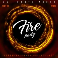 FIRE PARTY BANNER Instagram Post template