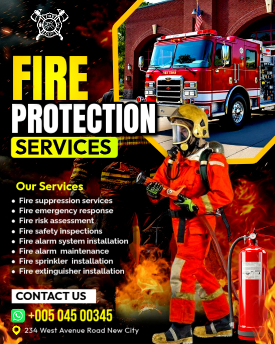 Fire Protection Services Template | PosterMyWall